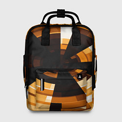 Рюкзак женский Абстрактный золотистый паттерн, цвет: 3D-принт