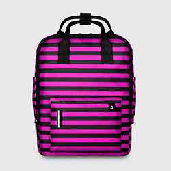 Рюкзак женский Черно-розовые Эмо полосы, цвет: 3D-принт
