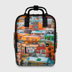 Рюкзак женский Красочный Камчхон-дон в городе Пусан, цвет: 3D-принт