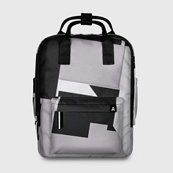 Женский рюкзак Белые и чёрные кубы в геометрии