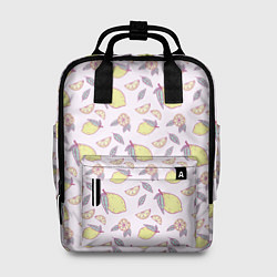 Рюкзак женский Лимоны паттерн, цвет: 3D-принт