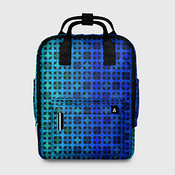 Женский рюкзак Сине-зеленый геометрический узор