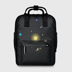 Рюкзак женский Солнце и планеты, цвет: 3D-принт