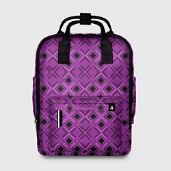 Рюкзак женский Геометрический узор в пурпурных и лиловых тонах, цвет: 3D-принт