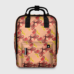 Женский рюкзак Абстрактный винтажный растительный орнамент