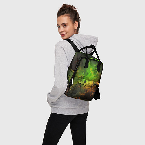 Женский рюкзак Зеленый туман / 3D-принт – фото 3