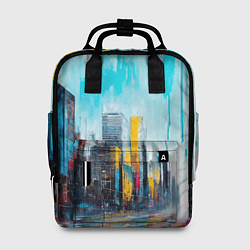 Рюкзак женский Палитра города, цвет: 3D-принт