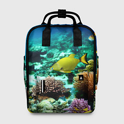 Рюкзак женский Рыбы на дне моря, цвет: 3D-принт