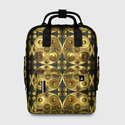 Рюкзак женский Золотые защитные пластины, цвет: 3D-принт
