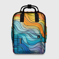 Женский рюкзак Цветовой волнообразный паттерн
