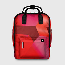 Рюкзак женский Красная геометрия, цвет: 3D-принт