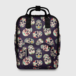 Рюкзак женский Узор с черепами Pattern with skulls, цвет: 3D-принт