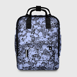 Рюкзак женский Цветочный принт сиреневый, цвет: 3D-принт
