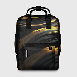 Рюкзак женский Золотистые волны, цвет: 3D-принт
