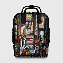 Рюкзак женский Поп арт сити, цвет: 3D-принт