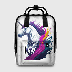 Рюкзак женский Единорог в красках, цвет: 3D-принт