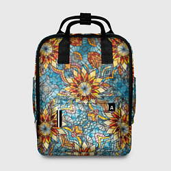 Рюкзак женский Витражная мозаика в стиле Арт Деко, цвет: 3D-принт