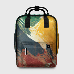 Рюкзак женский Мраморная радуга, цвет: 3D-принт