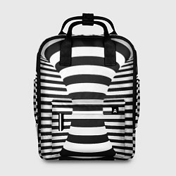 Рюкзак женский Черно-белая иллюзия, цвет: 3D-принт