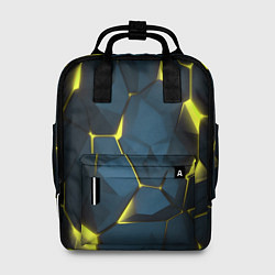 Рюкзак женский Желтые неоновые плиты, цвет: 3D-принт
