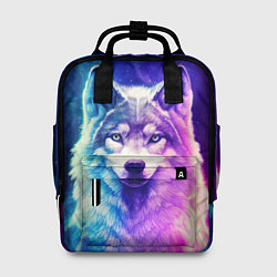 Рюкзак женский Волк космический, цвет: 3D-принт