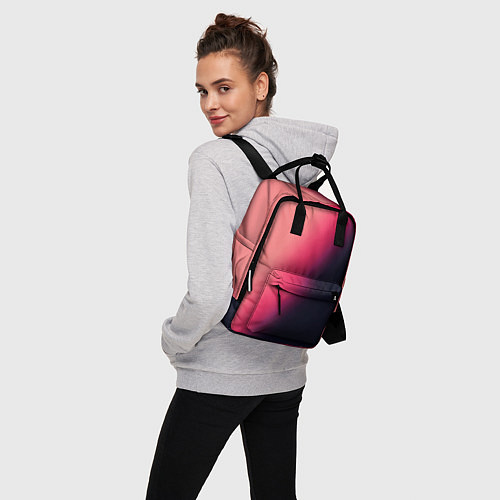 Женский рюкзак Градиент темно-розовый / 3D-принт – фото 3