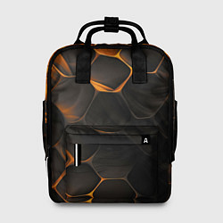 Рюкзак женский Оранжевые плиты паттерн, цвет: 3D-принт