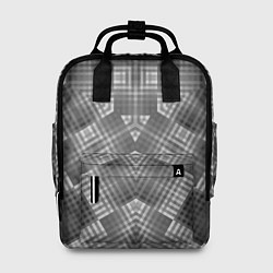 Рюкзак женский В серых тонах геометрический узор, цвет: 3D-принт