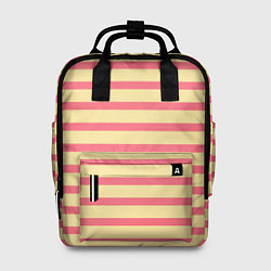 Женский рюкзак Нежный жёлто-розовый полосатый