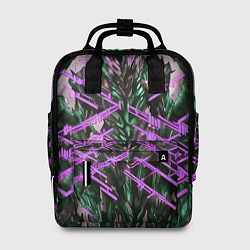 Рюкзак женский Фиолетовый элементаль киберпанк, цвет: 3D-принт