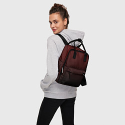 Рюкзак женский Градиент бордово-чёрный, цвет: 3D-принт — фото 2