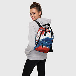 Рюкзак женский Брызги красок в цветах флага РФ, цвет: 3D-принт — фото 2