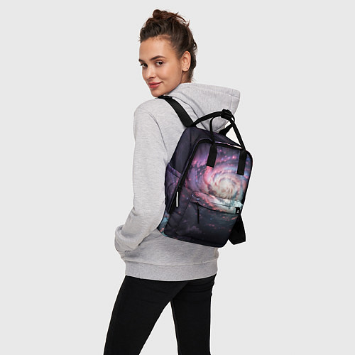 Женский рюкзак Спиральная галактика в космосе / 3D-принт – фото 3