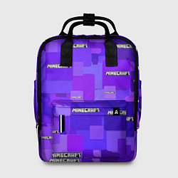 Рюкзак женский Minecraft pattern logo, цвет: 3D-принт