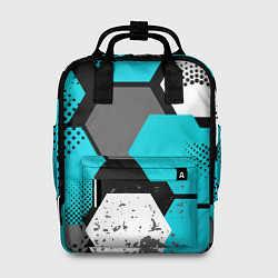 Рюкзак женский Шестиугольники абстрактный фон, цвет: 3D-принт