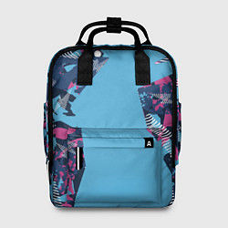 Рюкзак женский Цифровая река спортивный паттерн, цвет: 3D-принт