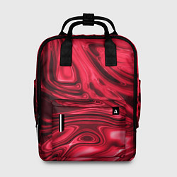 Рюкзак женский Абстракция плазма красный, цвет: 3D-принт
