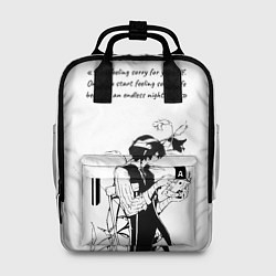 Рюкзак женский Дазай и цитата - Бродячие псы, цвет: 3D-принт