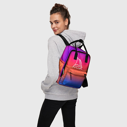 Женский рюкзак Midjourney Логотип с фоном / 3D-принт – фото 3