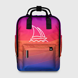 Рюкзак женский Midjourney Логотип с фоном, цвет: 3D-принт