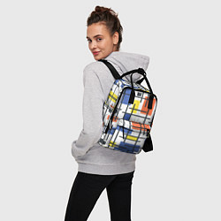 Рюкзак женский Разноцветные прямоугольники, цвет: 3D-принт — фото 2