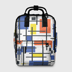 Рюкзак женский Разноцветные прямоугольники, цвет: 3D-принт