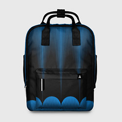 Рюкзак женский Сине-черный градиент в полоску, цвет: 3D-принт