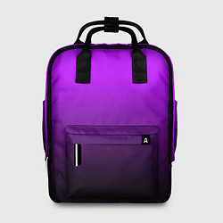 Рюкзак женский Градиент фиолетово-чёрный, цвет: 3D-принт