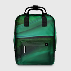 Женский рюкзак Зеленые абстрактные волны
