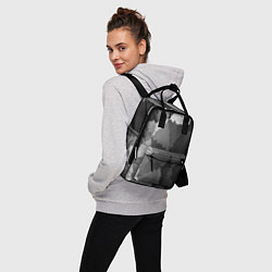 Рюкзак женский Мозаичный узор в серых оттенках, цвет: 3D-принт — фото 2