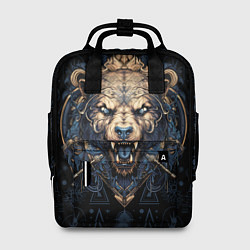 Рюкзак женский Медведь викингов, цвет: 3D-принт