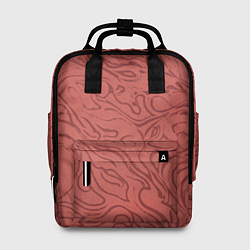 Рюкзак женский Пыльно-розовый абстракция разводы, цвет: 3D-принт