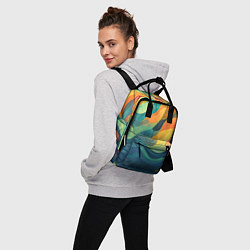 Рюкзак женский Красочная палитра в волнах, цвет: 3D-принт — фото 2