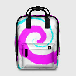 Рюкзак женский Тай-дай розовый, цвет: 3D-принт